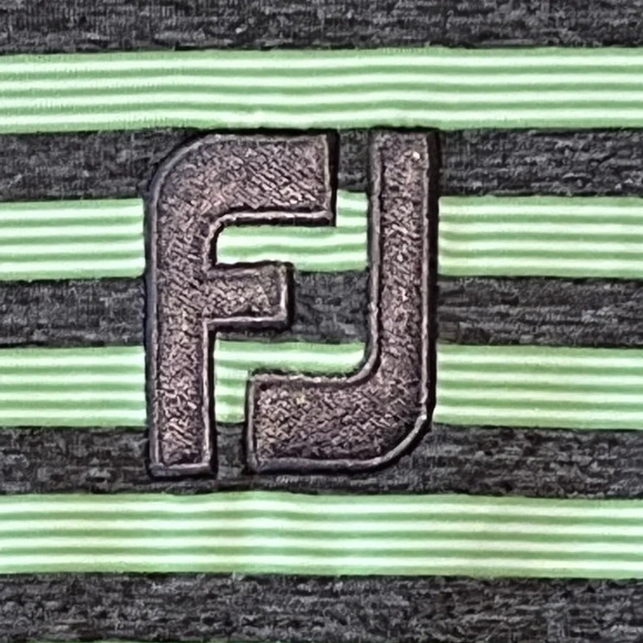 FootJoy Men’s size XL Green & Gray Striped Golf Polo performance shirt - Picture 4 of 7